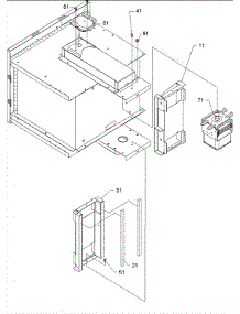 06 - Magnetron / Stirrer Motor parts for Amana Microwave UC1000VP / P1304455M from AppliancePartsPros.com
