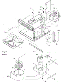03 - Splash Shield / Blower parts for Amana Microwave UC1400D / P1312712M from AppliancePartsPros.com