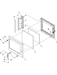 02 - Door parts for Amana Microwave UCA2000NT2 / P1331311M from AppliancePartsPros.com