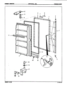 02 - Freezer Door parts for Maytag Freezer UCP210ACLWH from AppliancePartsPros.com