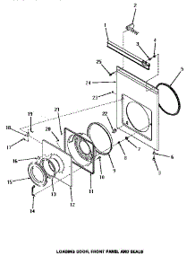08 - Dryer Loading Door, Front Panel & Seals parts for Amana Washer Dryer Combo UE8031 from AppliancePartsPros.com