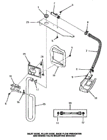 10 - Inlet / Fill Hose / Back Fl Preventer & Brkt parts for Amana Washer Dryer Combo UE8031 from AppliancePartsPros.com