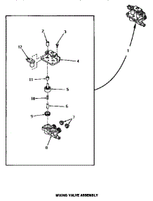 12 - Mixing Valve Assy parts for Amana Washer Dryer Combo UE8031 from AppliancePartsPros.com