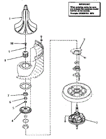 18 - Short Post Drive (Addition) parts for Amana Washer Dryer Combo UE8031 from AppliancePartsPros.com