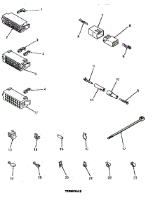 23 - Terminals (Washer) parts for Amana Washer Dryer Combo UE8230 from AppliancePartsPros.com