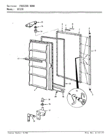 02 - Freezer Door parts for Admiral Freezer UF130 / V5ZUF0 from AppliancePartsPros.com