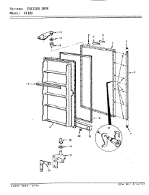 02 - Freezer Door parts for Admiral Freezer UF180 / V5ZU30 from AppliancePartsPros.com
