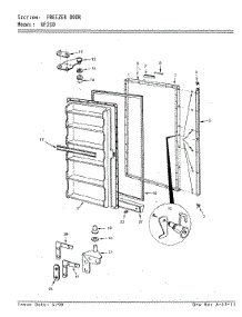 02 - Freezer Door parts for Admiral Freezer UF210 / V5ZU30 from AppliancePartsPros.com