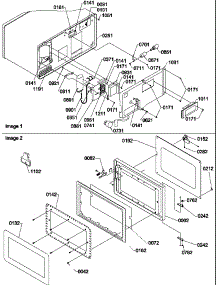 03 - Light / Back Cover / Door parts for Amana Microwave UFS850D / P1300902M from AppliancePartsPros.com