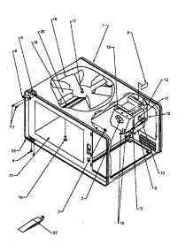 02 - Cavity Assy parts for Amana Microwave UFS850D / P1189301M from AppliancePartsPros.com