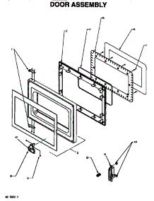03 - Door Assy parts for Amana Microwave UFS900I / P1189601M from AppliancePartsPros.com