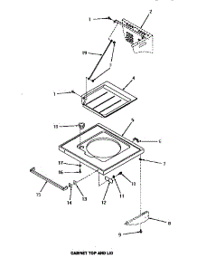 03 - Cabinet Top & Lid parts for Amana Washer Dryer Combo UG8091 from AppliancePartsPros.com
