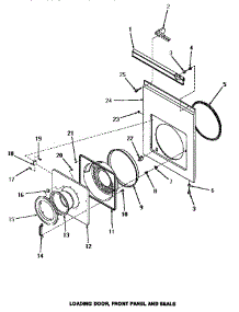07 - Dryer Loading Door, Front Panel & Seals parts for Amana Washer Dryer Combo UG8091 from AppliancePartsPros.com