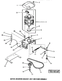 16 - Motor, Mtg Bracket, Belt & Idler Assy parts for Amana Washer Dryer Combo UG8091 from AppliancePartsPros.com
