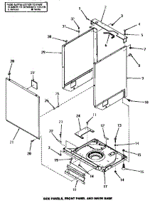 21 - Side Panels, Front Panel & Inner Base parts for Amana Washer Dryer Combo UG8091 from AppliancePartsPros.com