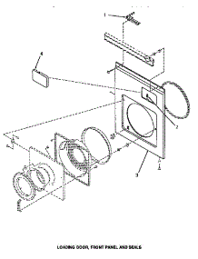 08 - Dryer Loading Door, Front Panel & Seals parts for Amana Washer Dryer Combo UG8290 from AppliancePartsPros.com