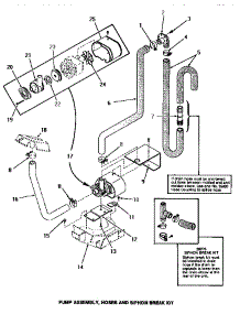 18 - Pump Assy, Hoses & Siphon Break Kit parts for Amana Washer Dryer Combo UG8290 from AppliancePartsPros.com
