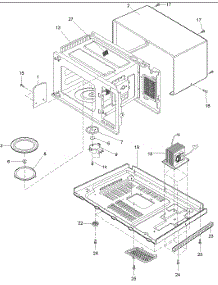 03 - Oven Cavity & Basepan parts for Amana Microwave ULD510 / P1323509M from AppliancePartsPros.com