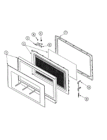 04 - Door parts for Maytag Microwave UMV1142AAW from AppliancePartsPros.com