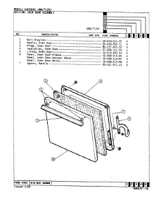 04 - Door parts for Norge Range UNGA2H1 from AppliancePartsPros.com