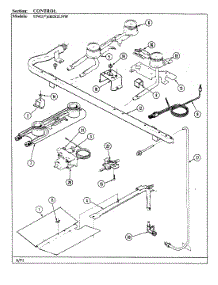 03 - Controls parts for Norge Range UNGA6H2GLNW-AD from AppliancePartsPros.com