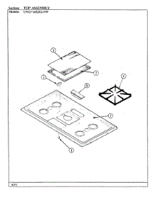 06 - Top Assembly parts for Norge Range UNGA6H2GLNW-AD from AppliancePartsPros.com