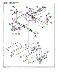 04 - Gas Controls parts for Norge Range UNGW3G1 from AppliancePartsPros.com