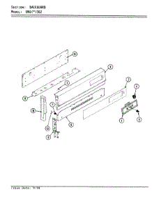 03 - Control Panel parts for Norge Range UNGW3G2LNX from AppliancePartsPros.com