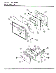 04 - Door / Drawer parts for Norge Range UNGW3G2LNX-BO from AppliancePartsPros.com
