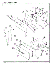 03 - Door / Drawer parts for Norge Range UNGW6H2GLNW from AppliancePartsPros.com