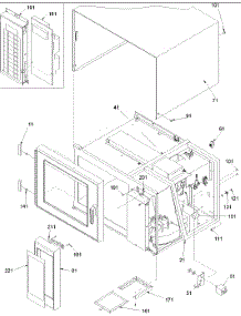 03 - Outer Cabinet parts for Amana Microwave URCS511 / P1325806M from AppliancePartsPros.com