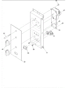 04 - Control Panel Assembly parts for Amana Microwave URS511M / P1324502M from AppliancePartsPros.com
