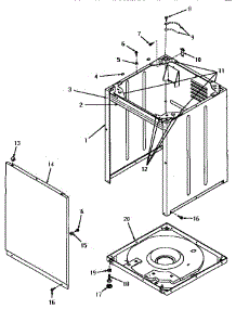 04 - Front Panel, Cabinet And Base parts for Amana Washer VA2013 from AppliancePartsPros.com