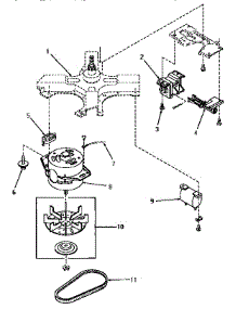 08 - Motor, Belt, Solenoid And Capacitor parts for Amana Washer VA2013 from AppliancePartsPros.com