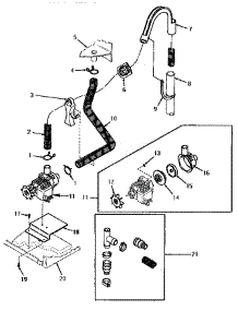 11 - Pump Assy, Hoses And Siphon Break Kit parts for Amana Washer VA2013 from AppliancePartsPros.com
