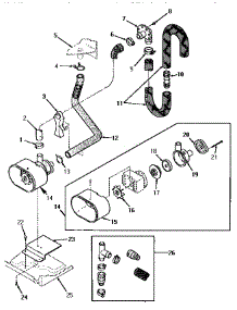 12 - Pump Assy / Brkt / Hoses & Siphon Break Kit parts for Amana Washer VA2013 from AppliancePartsPros.com