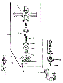 03 - Clutch Base And Clutch Assy parts for Amana Washer VA4013 from AppliancePartsPros.com