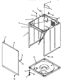 04 - Front Panel, Cabinet And Base parts for Amana Washer VA4013 from AppliancePartsPros.com