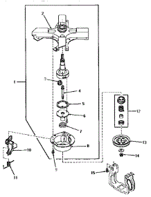 03 - Clutch Base And Clutch Assy parts for Amana Washer VA6013 from AppliancePartsPros.com