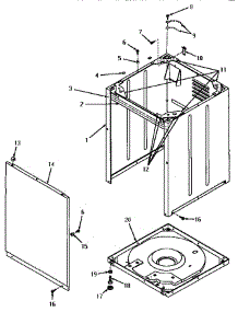 04 - Front Panel, Cabinet And Base parts for Amana Washer VA6013 from AppliancePartsPros.com