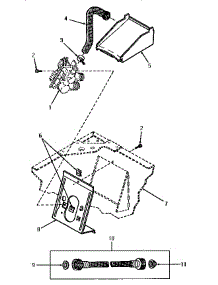 06 - Inlet / Filler Hose & Mixing Vlv Mtg Brkt parts for Amana Washer VA6013 from AppliancePartsPros.com
