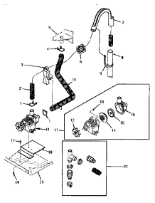 11 - Pump Assy, Hoses And Siphon Break Kit parts for Amana Washer VA6013 from AppliancePartsPros.com