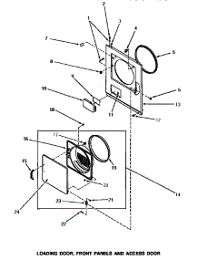 08 - Loading Door, Front Panels & Access Door parts for Amana Dryer VG5019 from AppliancePartsPros.com
