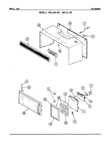 02 - Control, Door & Wrapper parts for Magic Chef Microwave VM11CN-8P from AppliancePartsPros.com