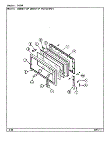 04 - Door parts for Magic Chef Microwave VM11D-8P-DY from AppliancePartsPros.com