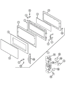 04 - Door parts for Maytag Microwave VM12AV-1 from AppliancePartsPros.com
