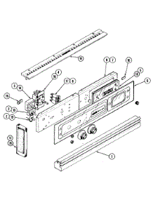 02 - Control Panel parts for Jenn-Air Oven W121-E from AppliancePartsPros.com