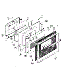 05 - Door parts for Jenn-Air Oven W122-C from AppliancePartsPros.com