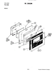 05 - Door parts for Jenn-Air Oven W123-C from AppliancePartsPros.com