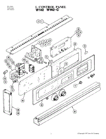03 - Control Panel parts for Jenn-Air Oven W142 from AppliancePartsPros.com